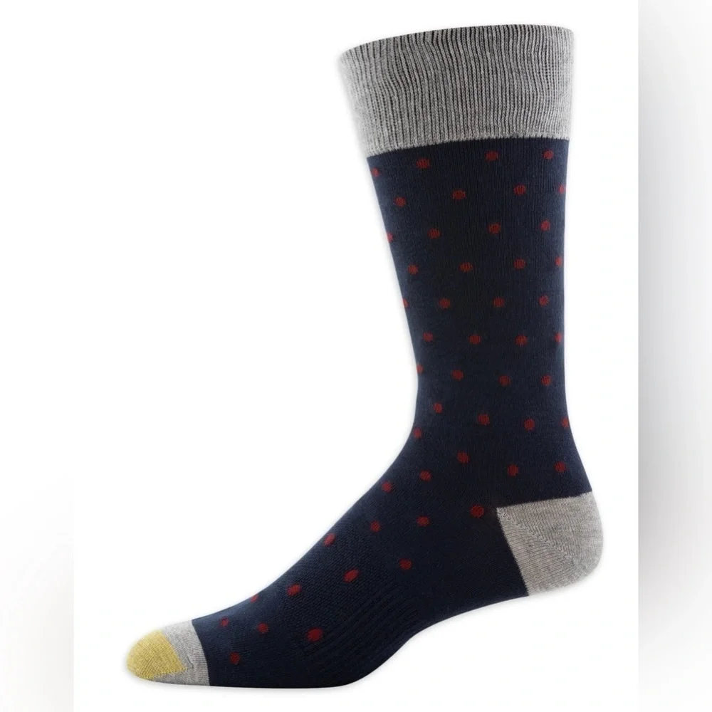 Gold Toe Dress Stripe Dots Crew Socks, 3pk